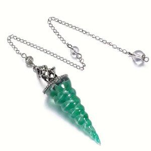 Green Aventurine Spiral Pendulum